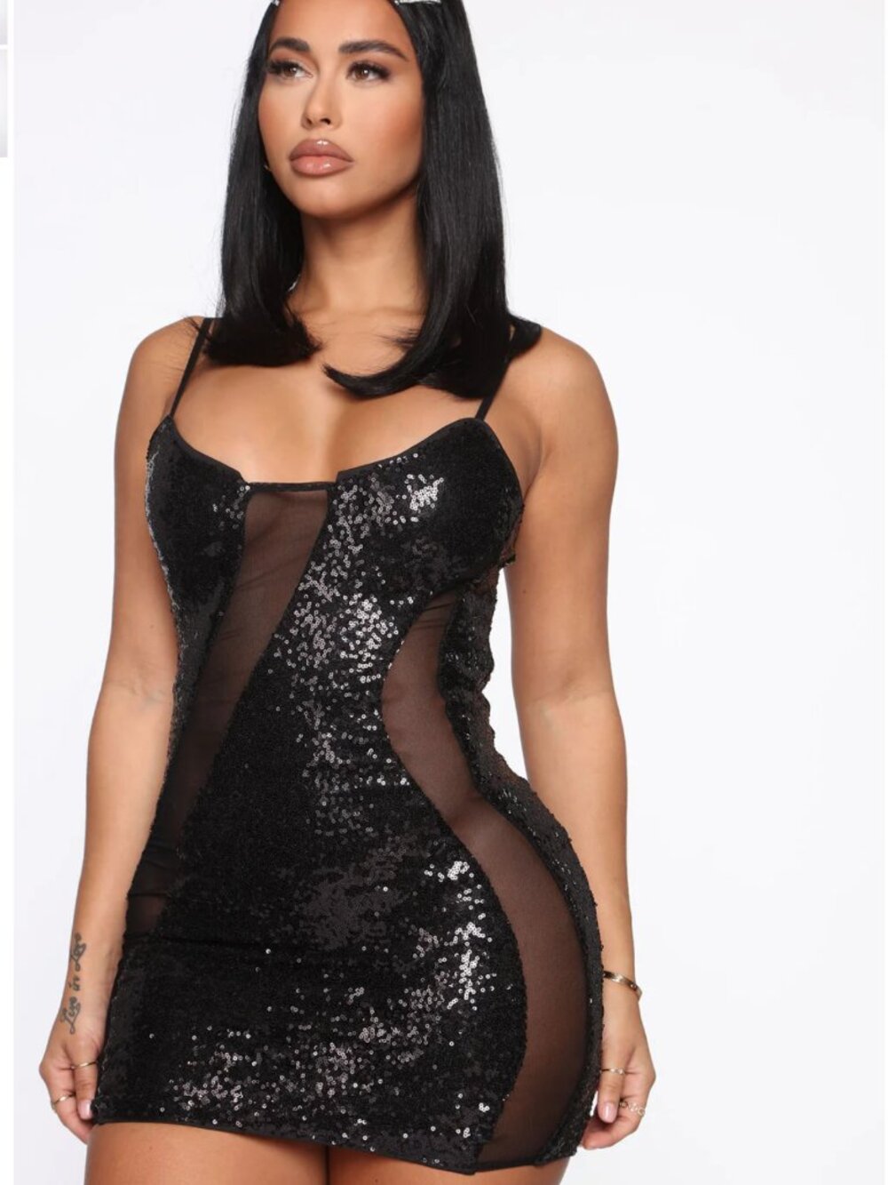 Fashion Nova "My Time To Shine Sequin Mini Dress - Black"